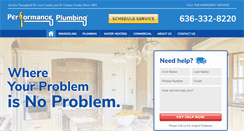 Desktop Screenshot of performanceplumbinginc.com